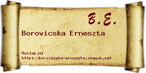 Borovicska Erneszta névjegykártya